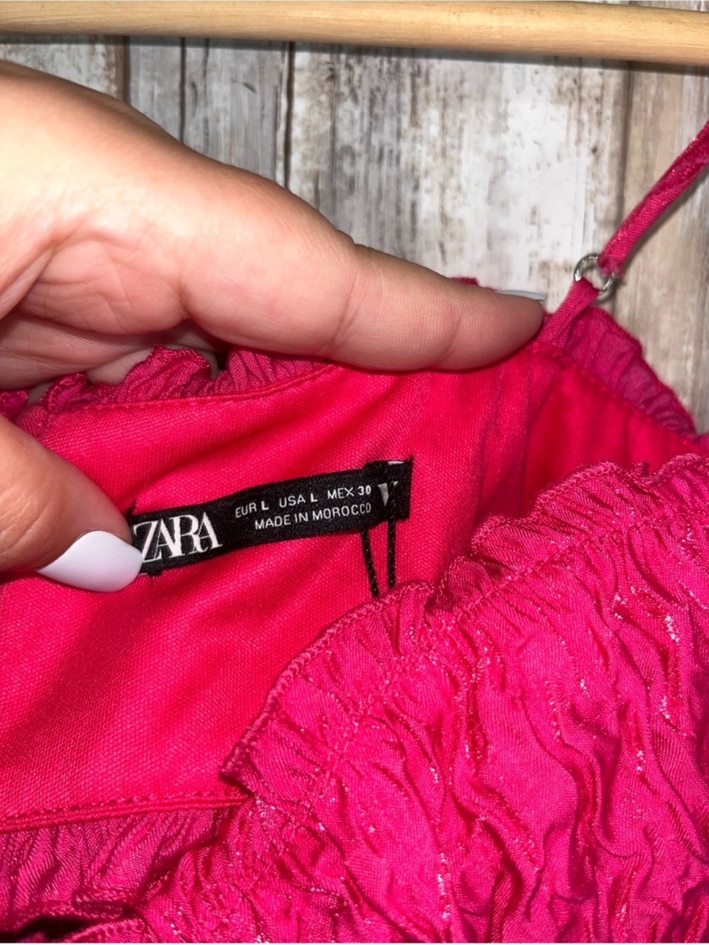 Zara Fuchsia Textured Bustier Crop Top NWT Large Ruched Bralette Party - Picture 6 of 7